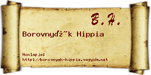 Borovnyák Hippia névjegykártya